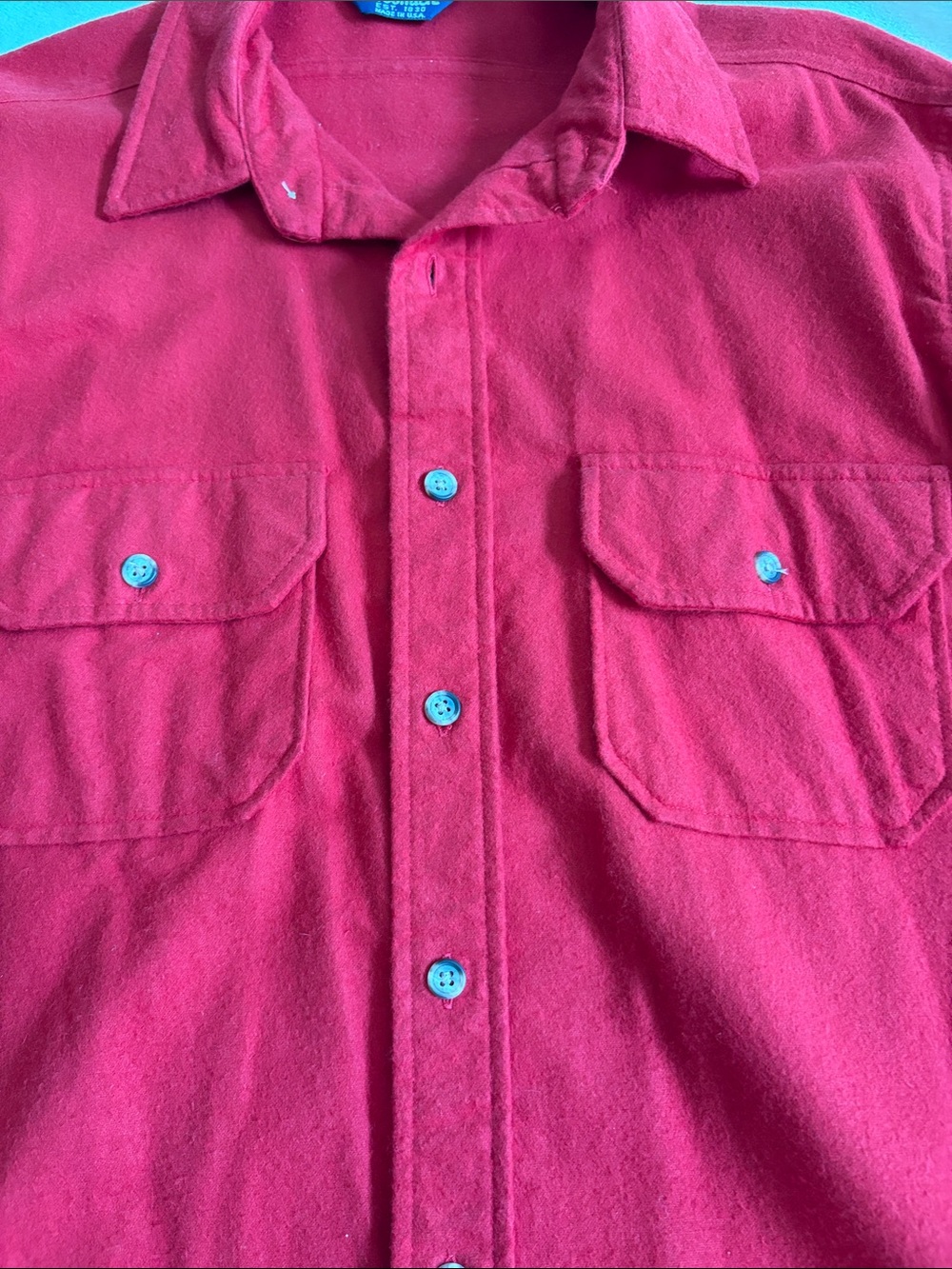 Woolrich Men's Red Long Sleeve Shirt Jacket -Large - Picture 7 of 9
